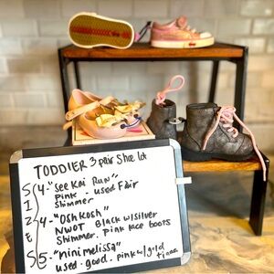 3 pair toddler shoe bundle